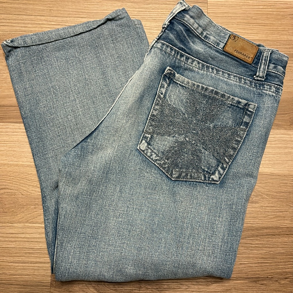 Flypaper Embroided Y2k Grunge Type Jeans